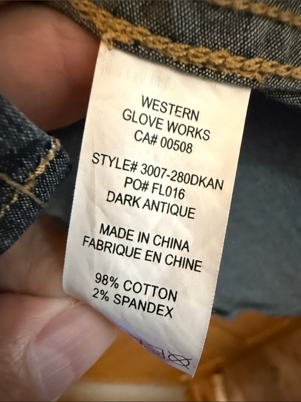 Dark Blue Denim Western Shirt - Women's Snap Button-Front Jean Shirt-Medium - Picture 11 of 12